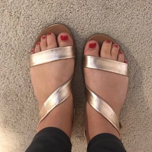 Steve Madden Gold Sandals- Size 7